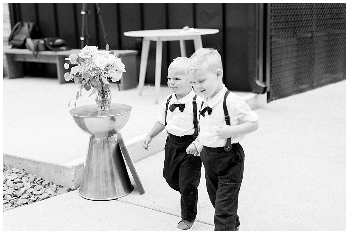 Ring bearers at ceremony