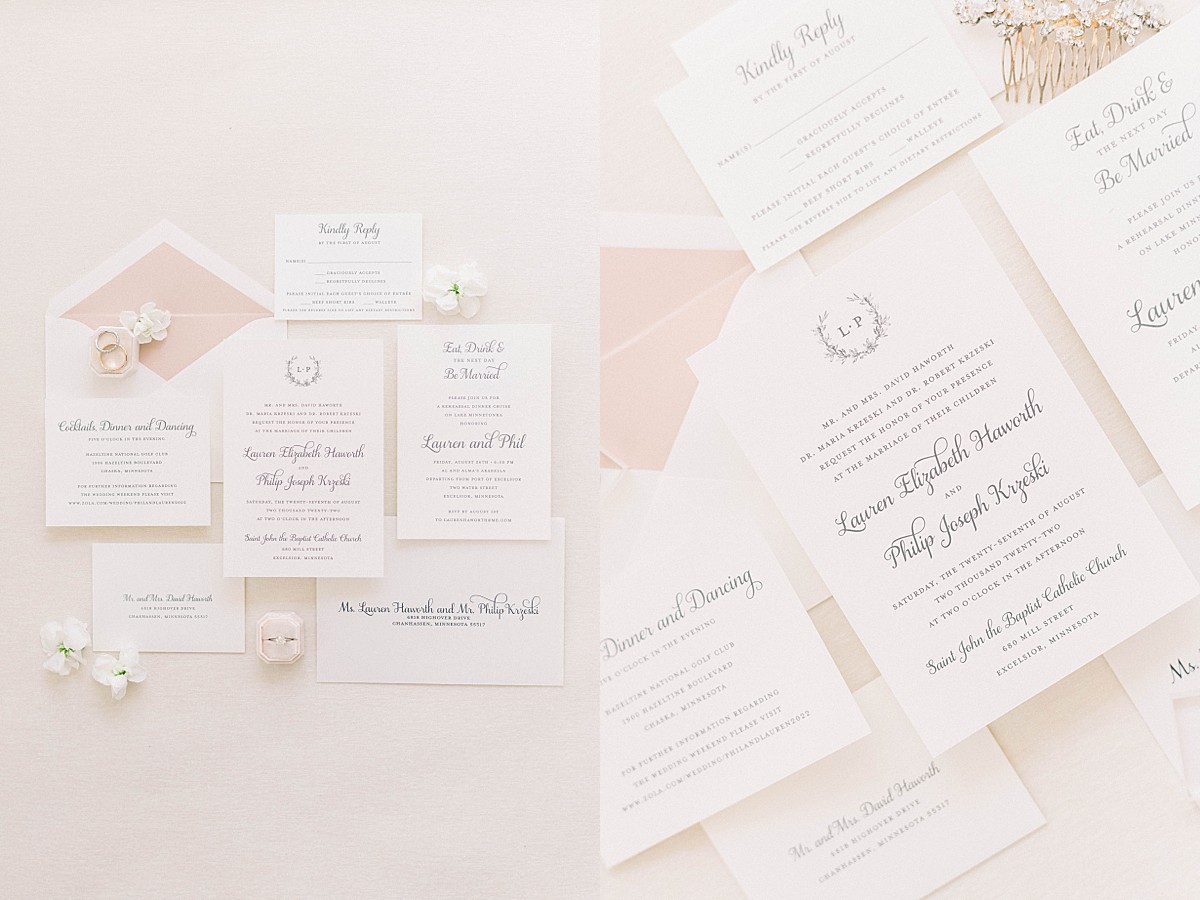 Hazeltine wedding invitations