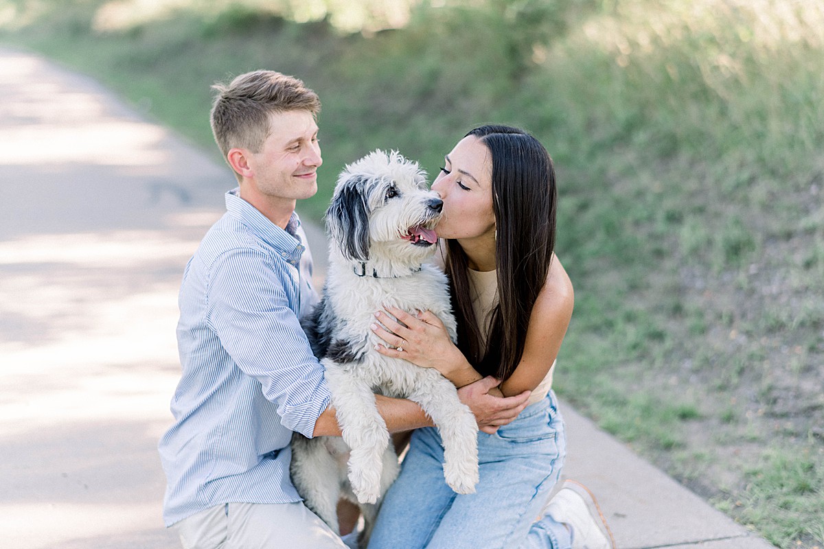 Surprise proposal photoshoot with dog