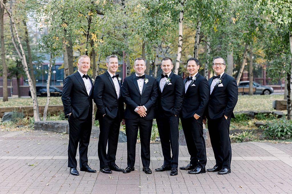 Groomsmen at Saint Paul wedding